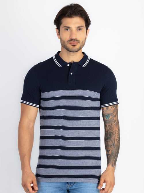 Mens Colourblock Polo T-Shirt