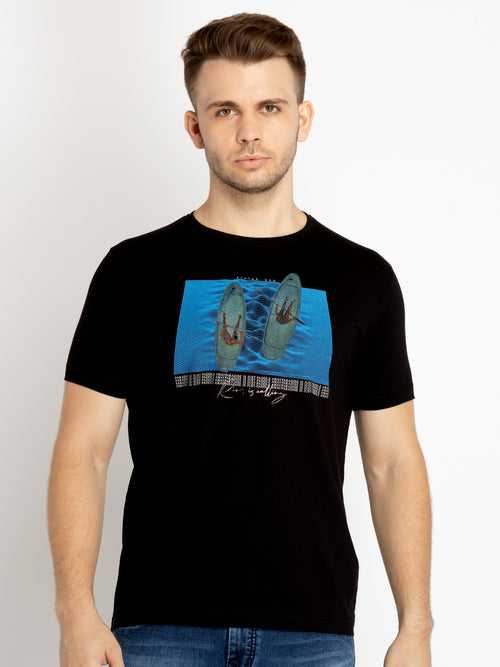 Mens Printed Round Neck T-shirts