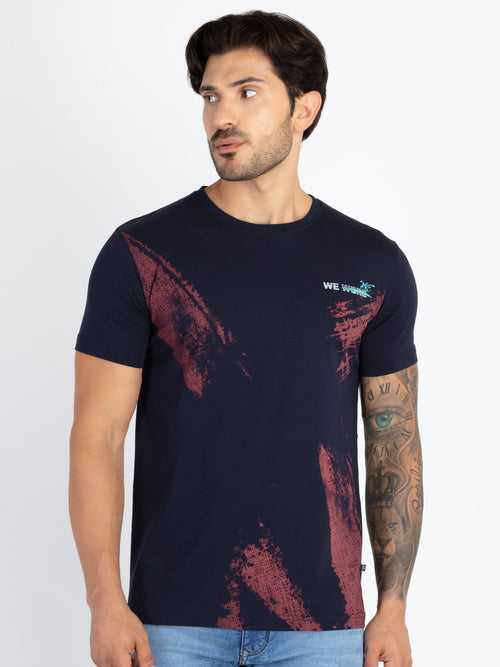 Mens All Over Printed Round Neck T-Shirt