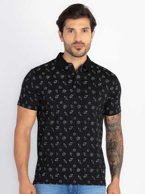 Mens All Over Printed Polo T-Shirt