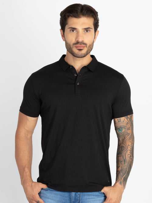 Mens Solid Polo T-Shirt