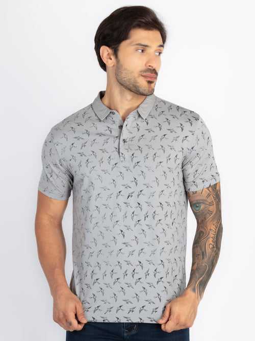 Mens All Over Printed Polo T-Shirt
