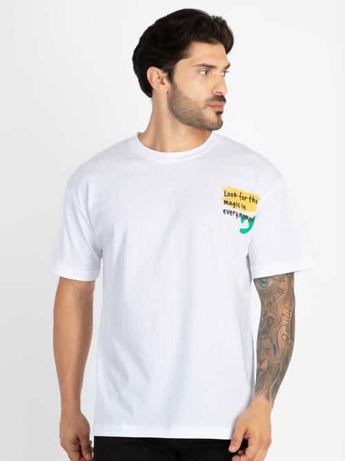 Mens Front & Back Printed Oversized T-Shirt
