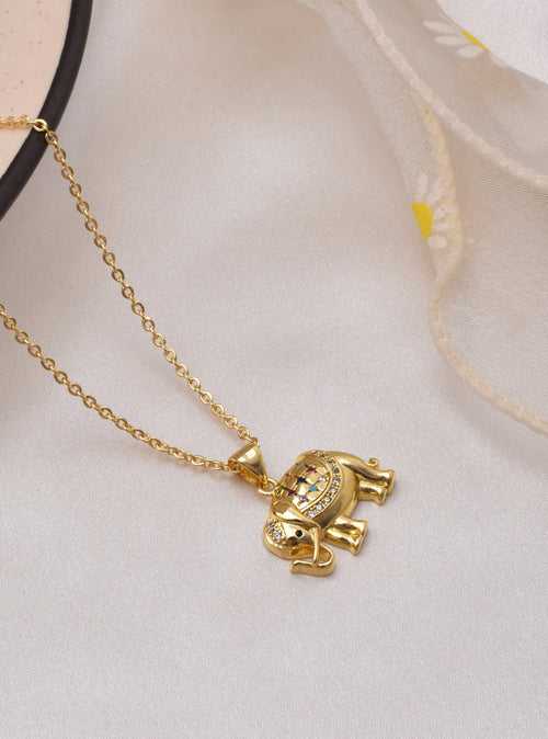 Gold Haathi Necklace