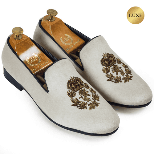 The Kingsman Slipons (Beige - Limited Edition #GoldBottom)