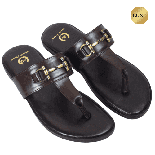 Louis Leather Slippers (Brown)