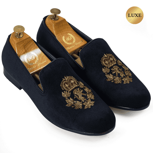 The Kingsman Slipons (Black - Limited Edition #GoldBottom)