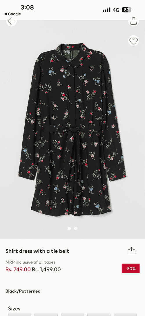 H&M Floral Shirt Dress