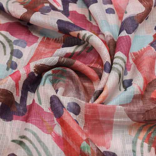 Geometric Print Kota Doria Fabric Material