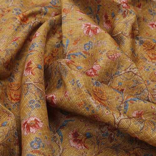 Classy Floral Velly Kota Doria Material with Decorative Flower Print