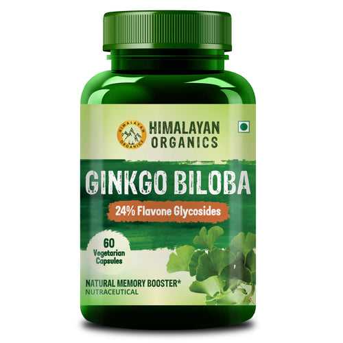 Himalayan Organics Ginkgo Biloba for Healthy Brain Functions - 60 Count