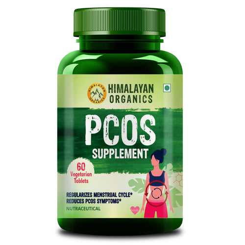 Himalayan Organics PCOS Multivitamin Supplement 2000mg Myo-Inositol, Caronositol, Folate, Chromium, Calcium & Vitamin D | 60 Veg Tablets