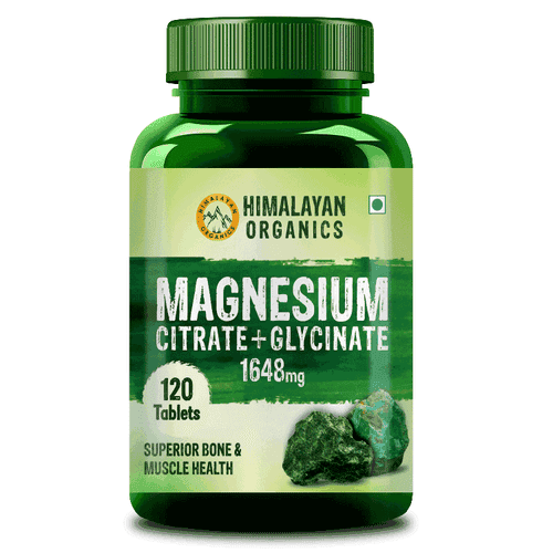 Himalayan Organics Magnesium Complex Supplement | 1648mg | with Magnesium Glycinate, Magnesium Citrate, Magnesium Oxide - 120 Veg Tablets