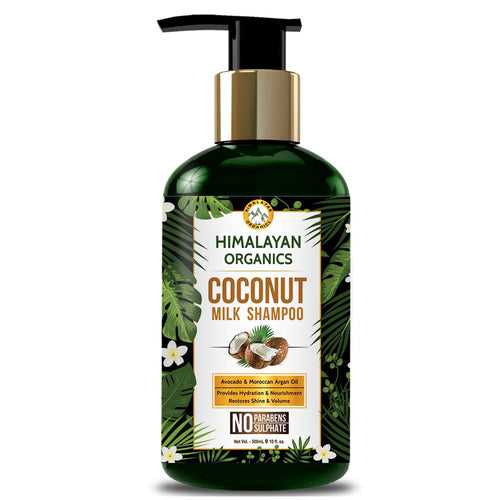 Himalayan Organics Coconut Milk Shampoo | No Parabens, Sulphates, & Silicones | 300ml