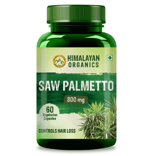 Himalayan Organics Saw Palmetto Extract Capsules for Hair Growth -800mg - 60 Veg Capsules