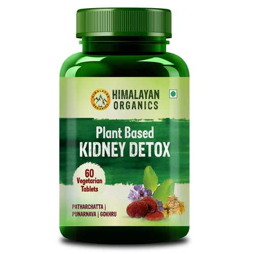 Himalayan Organics Plant Based Kidney Detox | Gokhru Punarnava | Varun & Patharchatta Leaf Extracts | Natural Diuretic & Dissolution 100% Natural Supplement - 60 Tablets