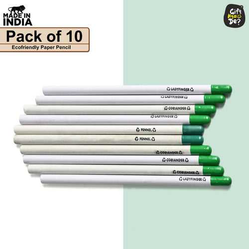 Eco-Friendly Paper Seed Pencil: Sustainable Writing and Planting Solution (Pack Of 10)