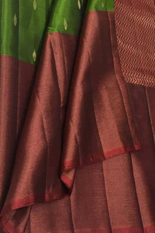 Green Handloom Kanjeevaram Pure Silk Saree