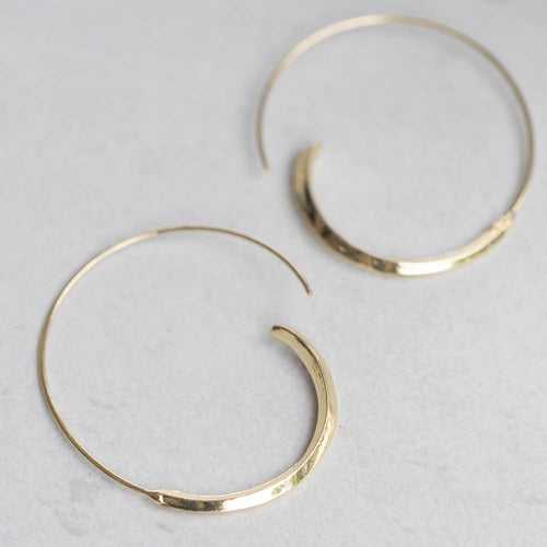 Large Swirl Simple earring Gold