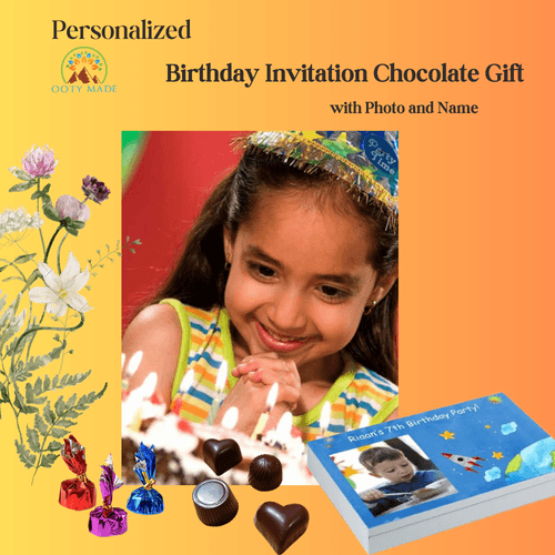Birthday Invitation- Personaliszed Chocolate Gift Box- ( Sample)