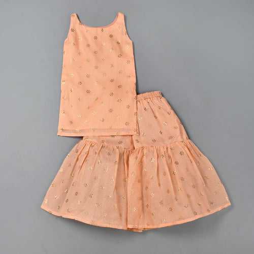 Style Your Kids  with Our Peach Kurta Sharara Set  Shop at Style Triggers
