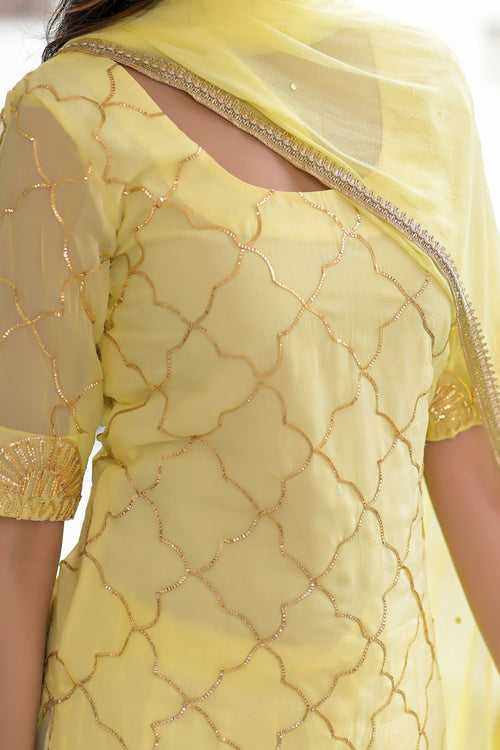 Radiant Yellow Gota Suit Set | Style Triggers: Elegance Tailored Just for You