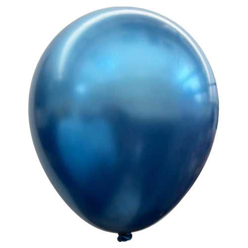 12" Super Glow Latex Chrome Balloons [25 pcs pack] - Blue