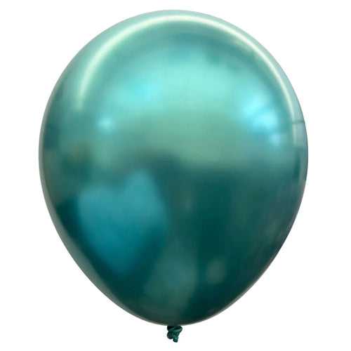 12" Super Glow Latex Chrome Balloons [25 pcs pack] - Green