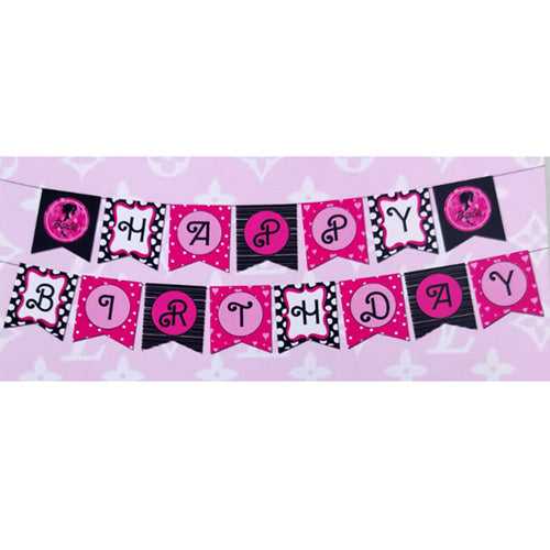 Barbie Happy Birthday Paper Wall Banner
