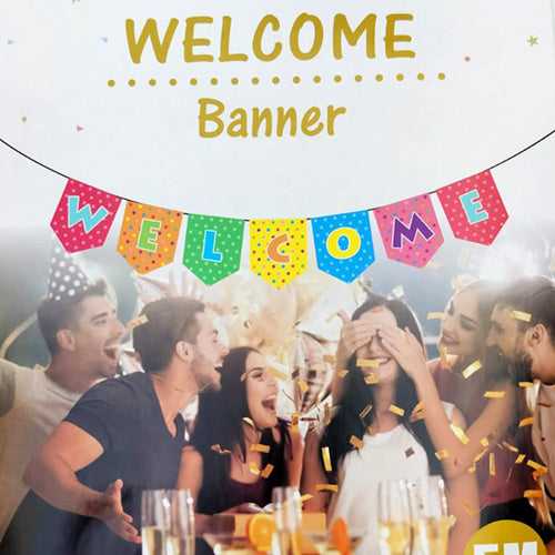 Colorful WELCOME Paper Wall Banner