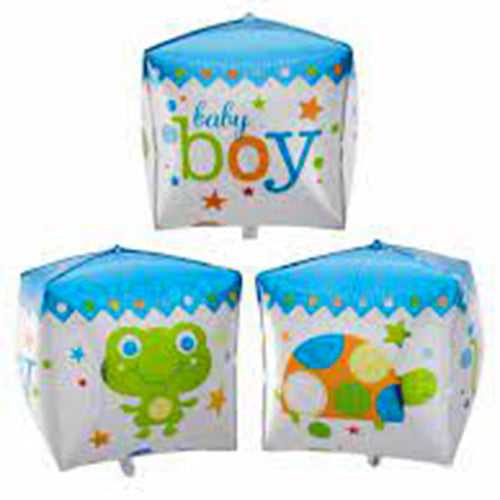 Gift Box Cube Baby Boy Foil Balloon