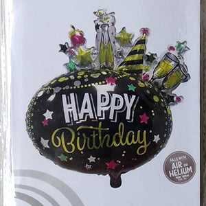 Happy Birthday Celebration Oval Foil Balloon