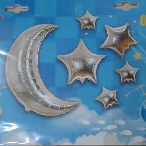 MColour Moon and Stars Foil Balloon Set