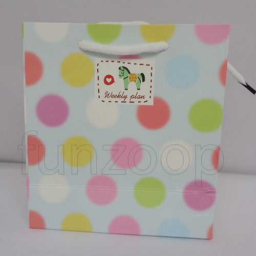 Multicolor Polka Dots Fancy Bag 6" x 6"