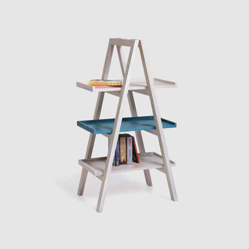 Floor Shelf bookshelf Wooden — TIER ( Teal )