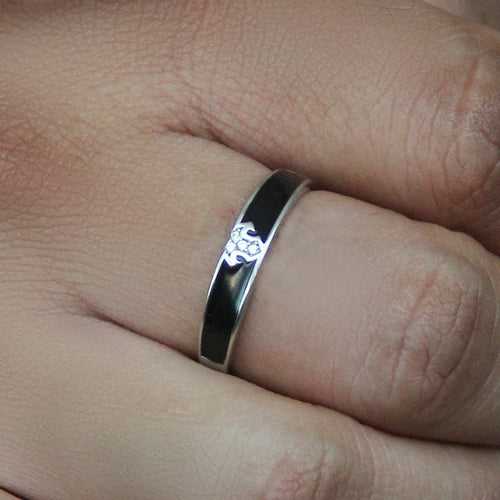 Black Silver Ring