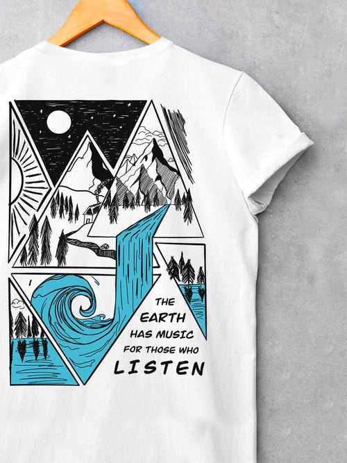 Earth Has Music | Backprint T shirt