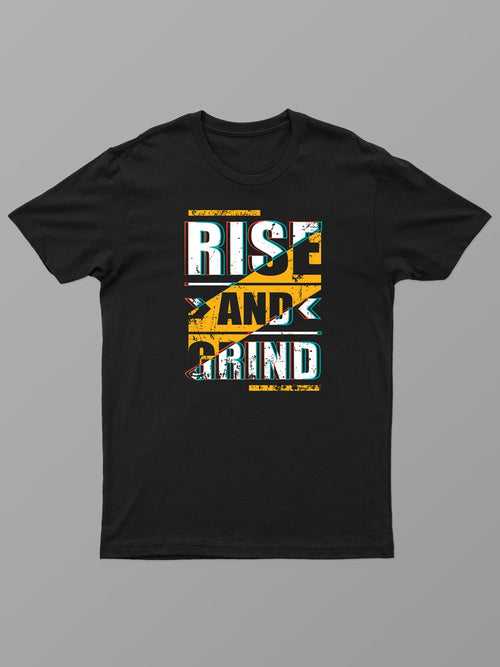 Rise & Grind | ACTION series | Graphic Sports T shirt for Men
