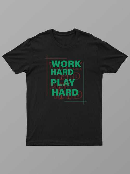 Play Hard | ACTION series | Graphic Sports  T shirt for Men