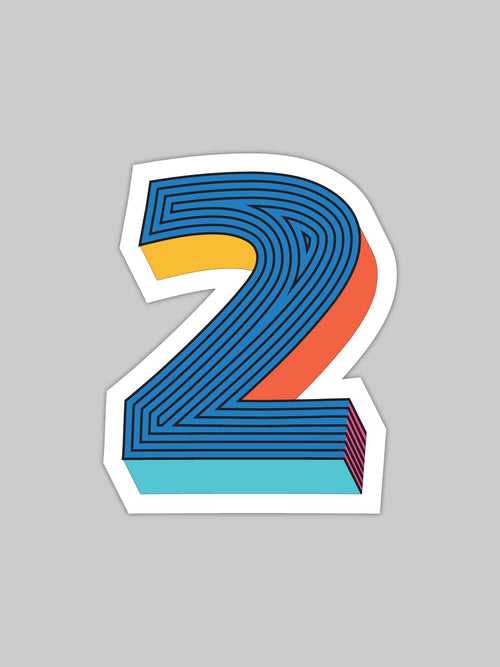 Two Number | Bike/Laptop/Car Sticker