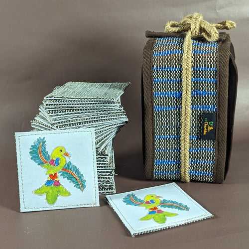 Upcycled Handwoven Indian Folk Art Memory Game (MG0524-001) PS_W