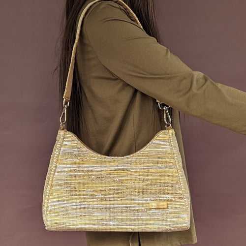 Upcycled Handwoven Baguette Bag (BTB0424-009) MS_W