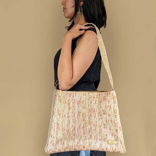 Upcycled Handwoven Trapeze Tote (TT0524-001) PS_W