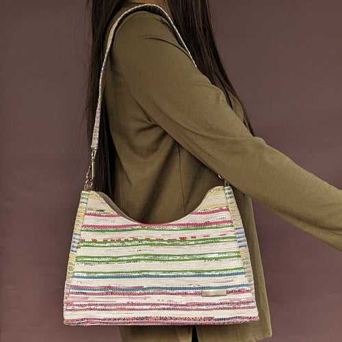Upcycled Handwoven Baguette Bag (BTB0424-004) MS_W