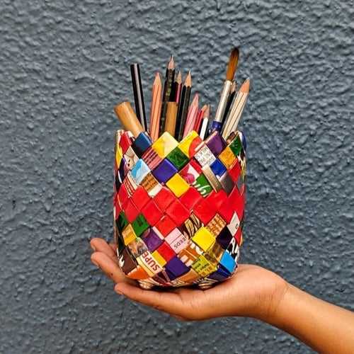 Upcycled Origami Basketry Deco Storage Small (BDSS0524-005) PS_W