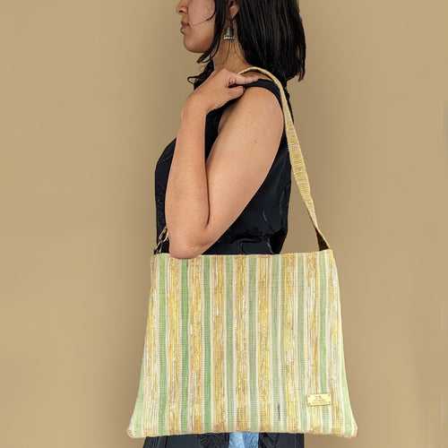 Upcycled Handwoven Trapeze Tote (TT0524-009) PS_W