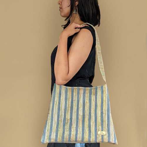 Upcycled Handwoven Trapeze Tote (TT0524-002) PS_W