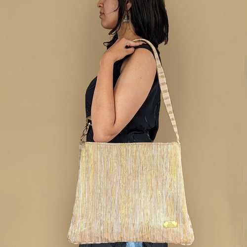 Upcycled Handwoven Trapeze Tote (TT0524-005) PS_W