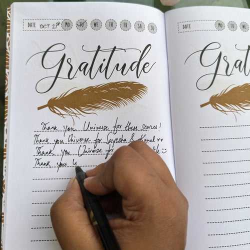 Gratitude Diary (Golden Feather)-For Positivity and Calmness