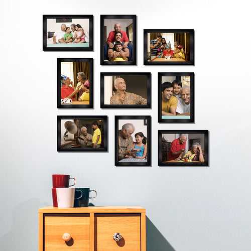 Personalise Wooden Photo Frame - Set of 9
